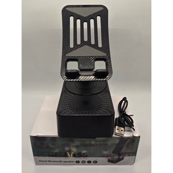 BETTERBASS Tablet, Smartphone Bluetooth Speaker Charging Stand 360 Swivel - Picture 1 of 7